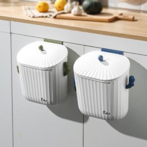 Household Cabinet Hanging Wall Toilet Toilet Storage Kitchen Wall Hanging Trash Can Wall Hanging Trash Can with Lid