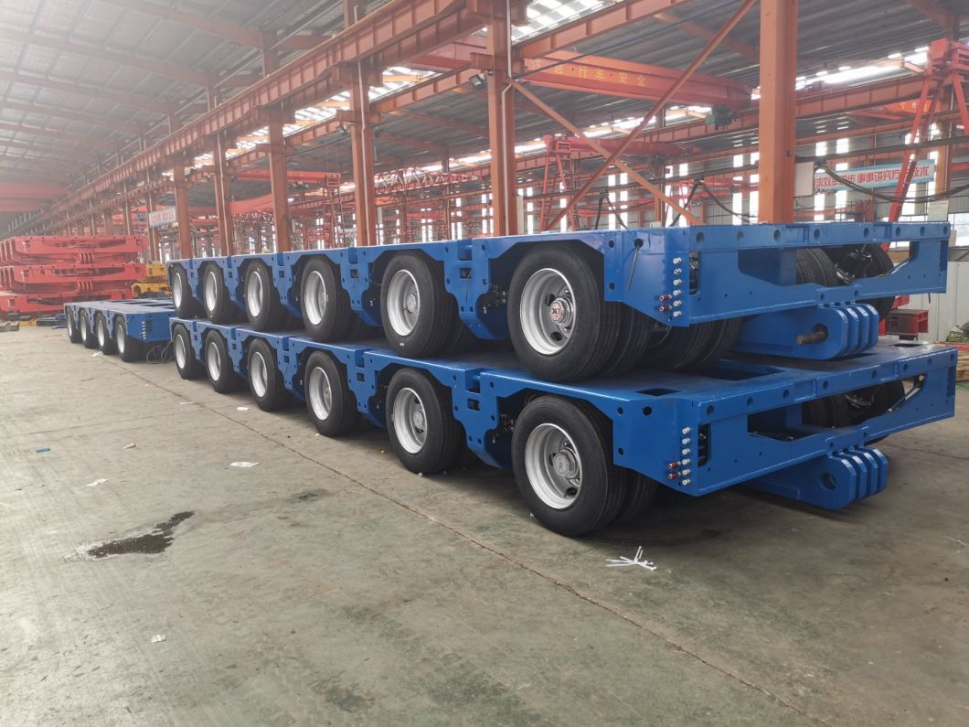 Multi Rotary Axles 100-300 Ton Machines Loading Hydraulic Modular Trailer