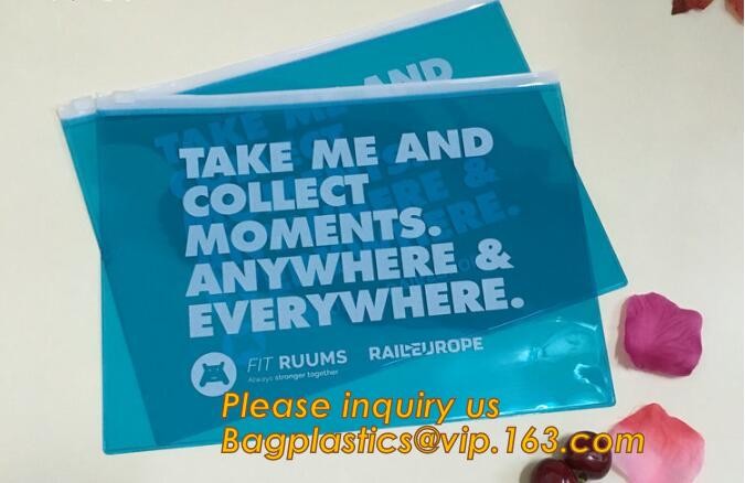 Plastic Bag OEM Custom PVC Loop Handle Image Printed Plastic Shopping Bag,Promotional Clear Waterproof Plastic Cosmetic