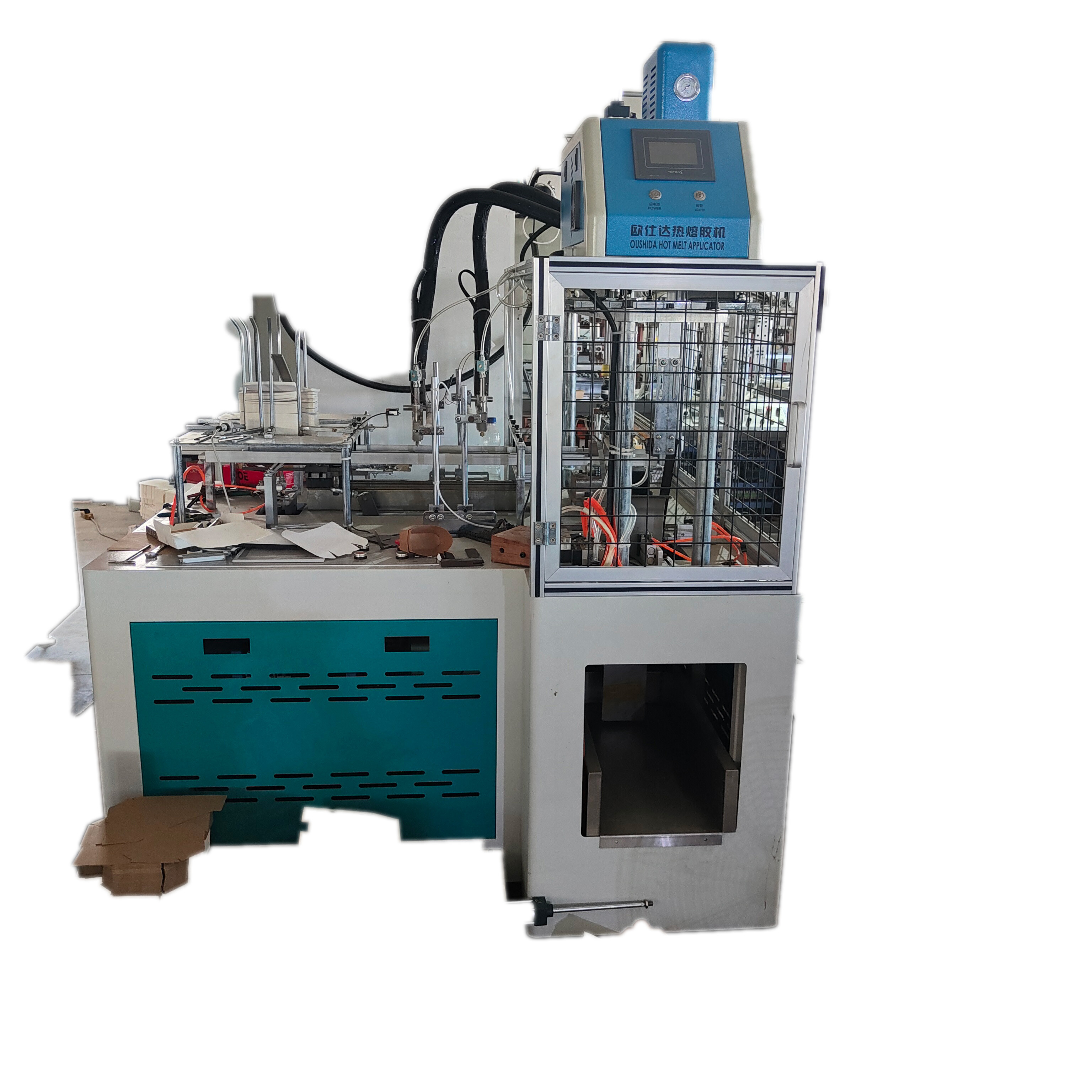 Non standard carton machine # decorative works # food carton # disposable lunch box # Hot-melt adhesive process