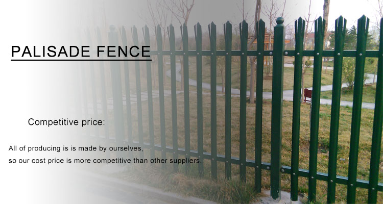2.4m Height x 2.75m Width Palisade Fencing Panels Powder Coated Black HOt dipped Galvanized