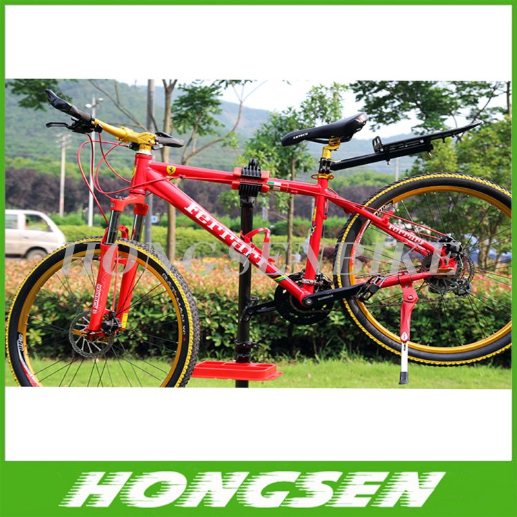 Senior Double deck bicycle standing rack bike repair rack stand
