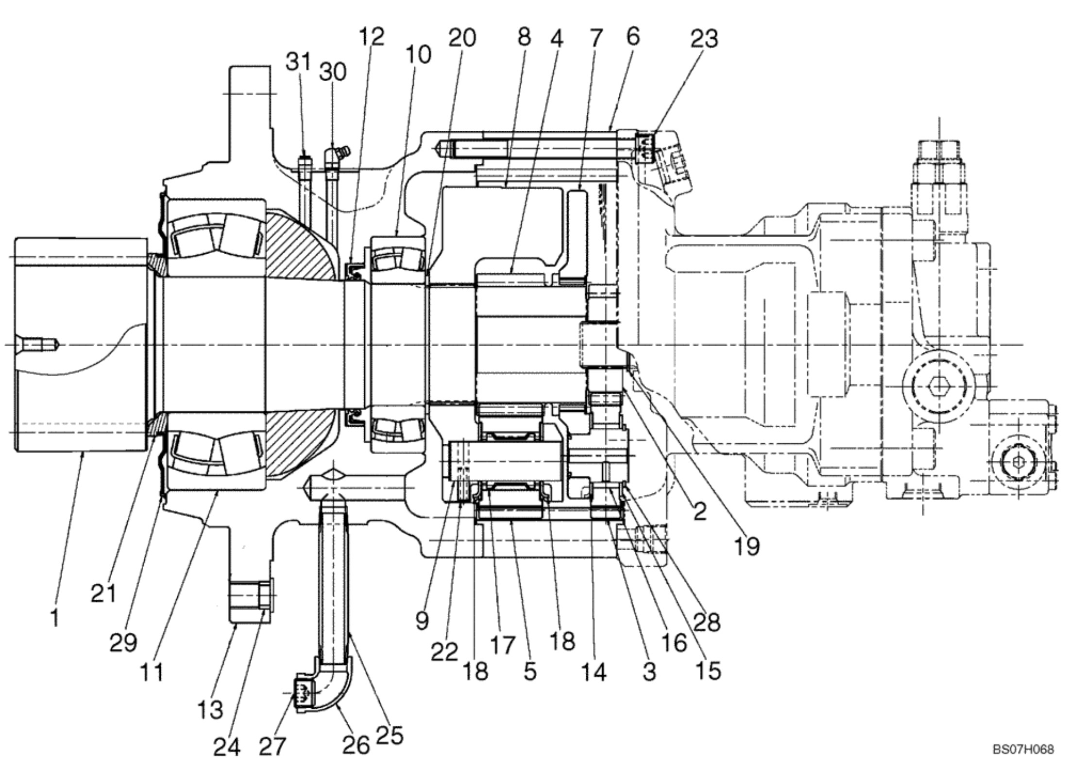 YN32W00022F1 Kobelco Excavator Swing Gearbox For SK200-8 SK210-8