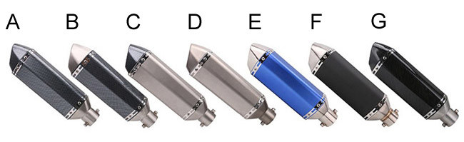 38 - 51mm Universal Motorcycle Muffler , Kawasaki Aftermarket Motorcycle Mufflers