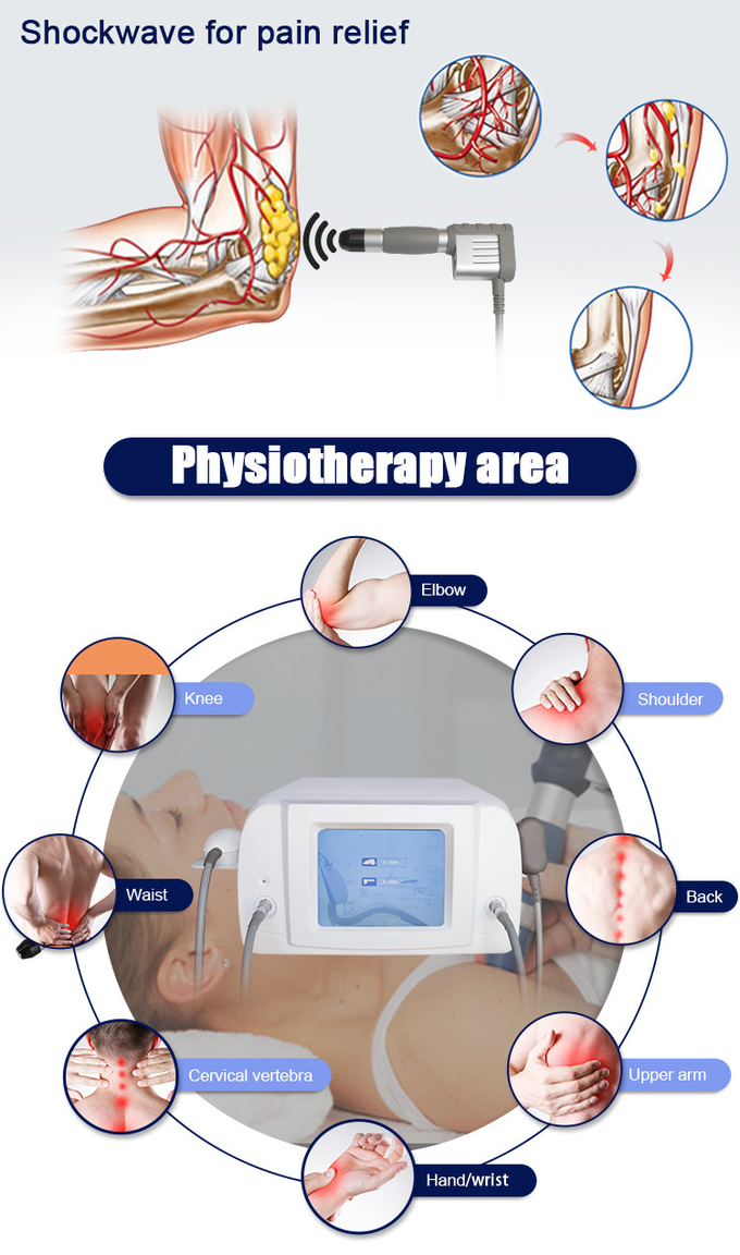 Shockwave Physical Therapy Pain Relief Therapy Knee Medical Machine Shock Wave Therapy