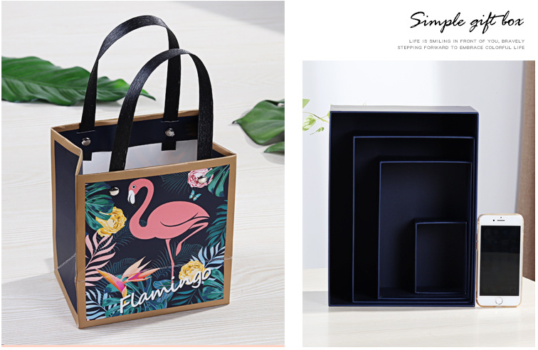 Wholesale Custom Recycled Materials paperboard packaging gift box set paper bag