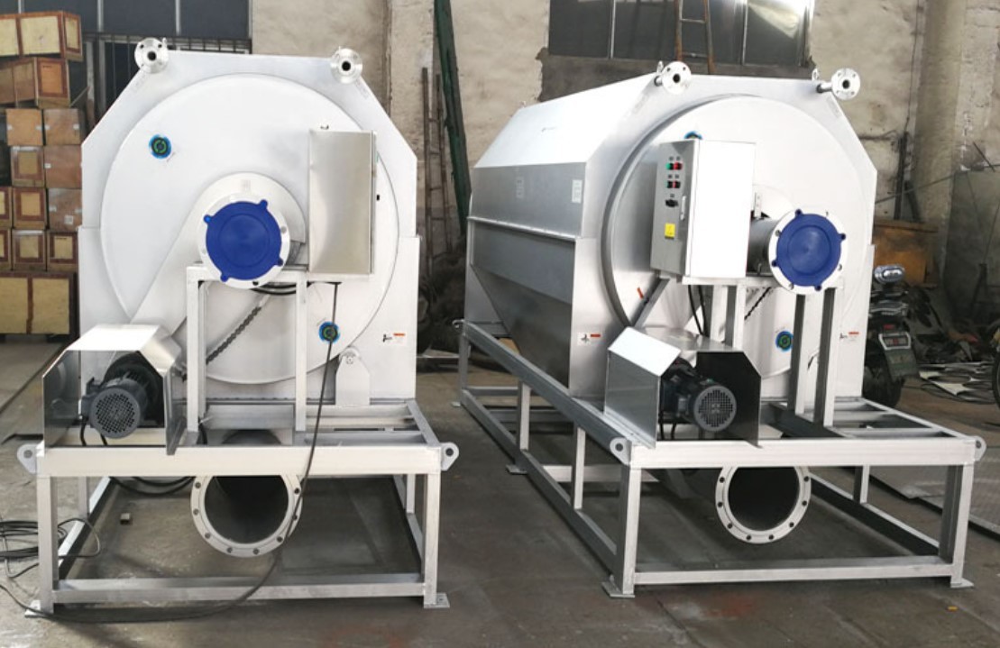 Filtering Mechanical Screen Wastewater , Rotary Drum Screen Internal Feed Customized