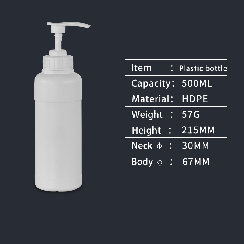 Square Hand Pressed Pump Lotion Cream Container Liquid Soap Plastic Bottle for Shampoo