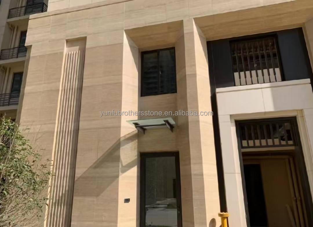 Modern Design Stone Form Natural Stone Beige Travertine for Hotels Decoration Project