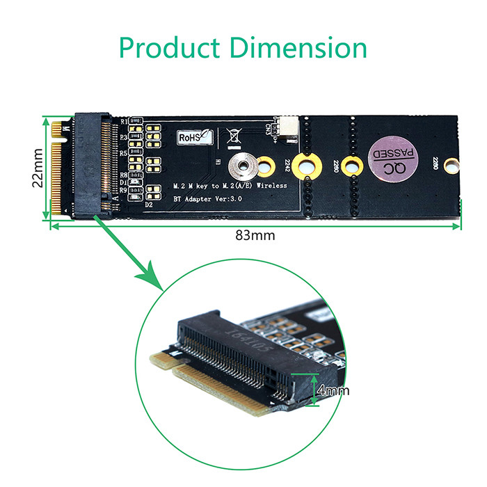 USB Cable Electronics Computers Accessories NGFF M2 Key A To Key M Adapter