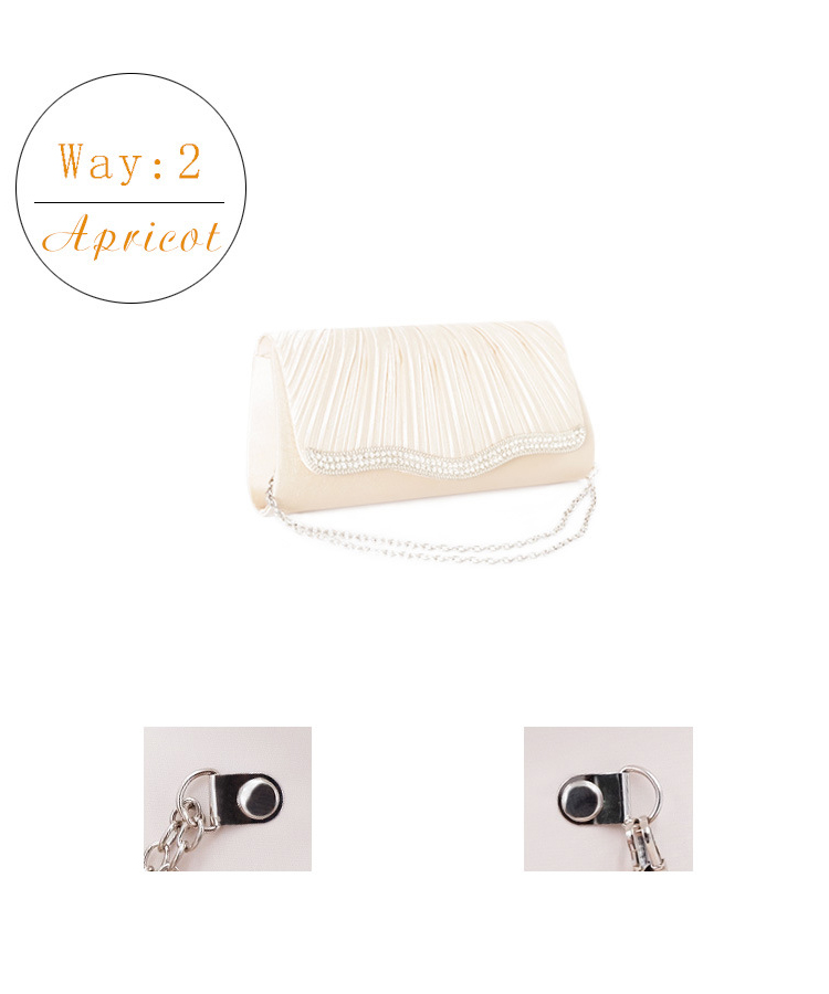 Evening Party Handbag OEM/ODM Elegant Women Hand Bags Crystal Pleated Evening Handbags