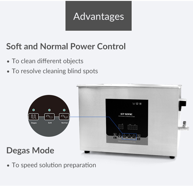 Industrial Parts Ultrasonic Cleaner 500 * 300 * 200MM Tank 1 Year Warranty