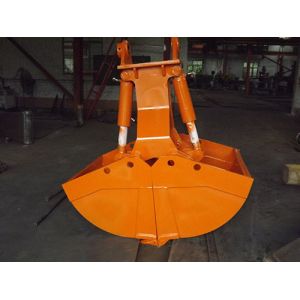 Long Durability Clamshell Bucket , 7-70 Ton Excavator Clamshell Attachment