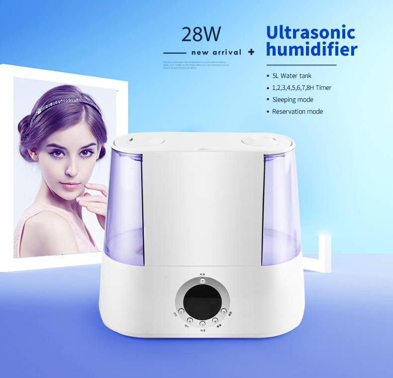 Ultrasonic Quiet Mist Air Humidifier Simple Cool Appearance Small Radiation