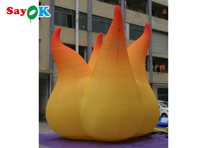 Event Decoration 5m Inflatable Flame Model With LED Light