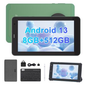  C Idea 7 Inch Tablet Pc Android 13, 8+512gb with Sim-Compatible Smart Tablet For Students – CM518pro Green Manufactures