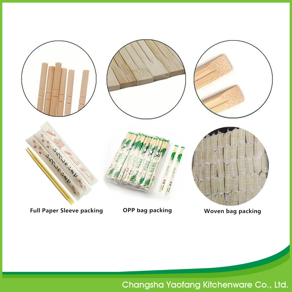 24cm Twins Reusable Bamboo Chopsticks Sushi 5.0mm Thickness Customized