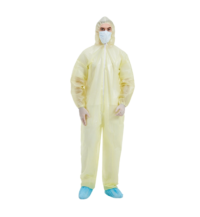 Anti Pollution Disposable Protective Coverall With Hood