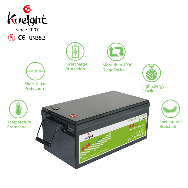 6000 Cycles 12v Lifepo4 Battery 400ah Lithium Ion Battery Travel Caravan Battery