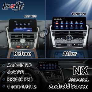Lsailt 10.25 Inch car navigation for android Screen for Lexus NX NX300 NX300h