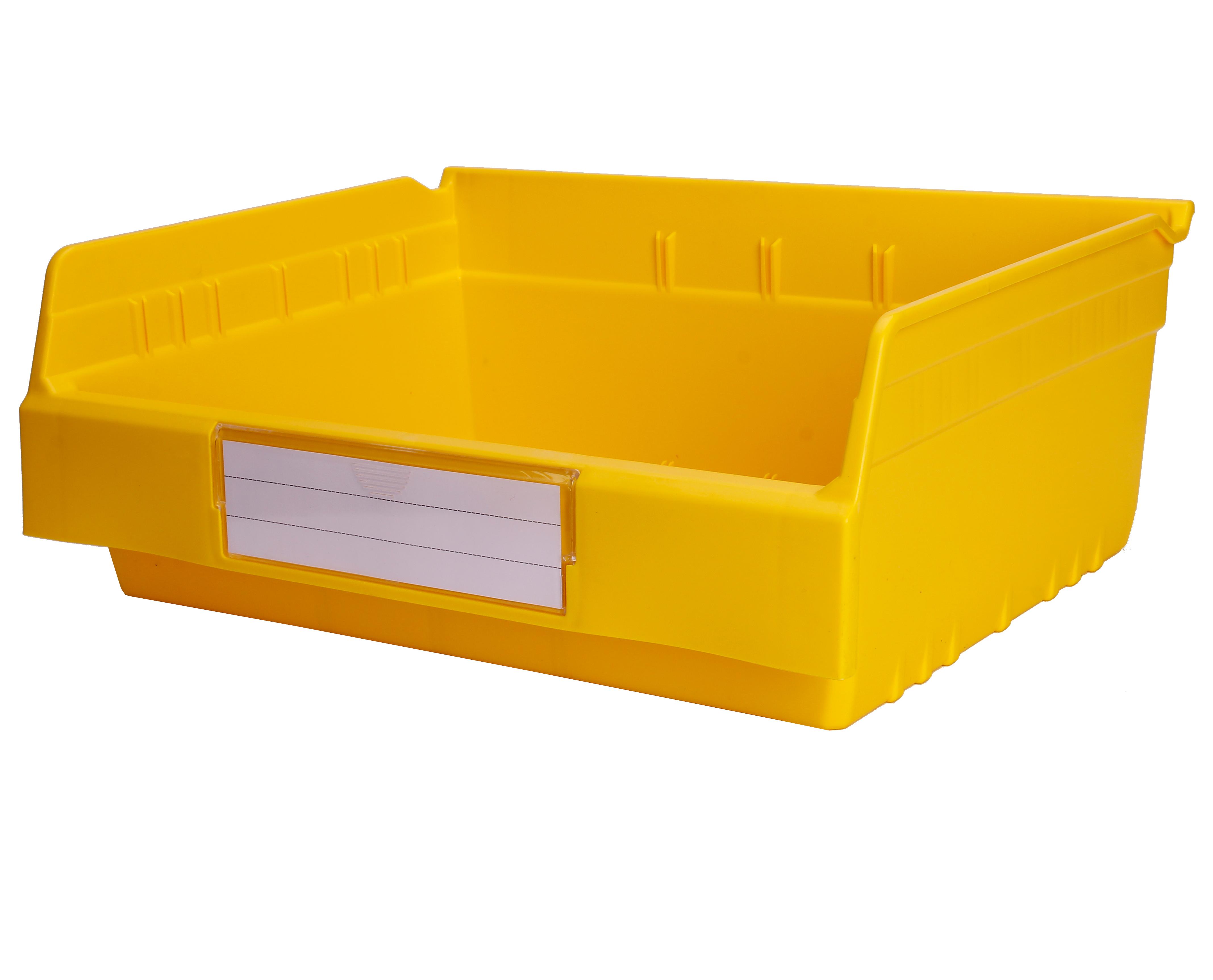 PP Semi-Open Front Shelf Storage Bin with Dividers The Ultimate Warehouse Organizer
