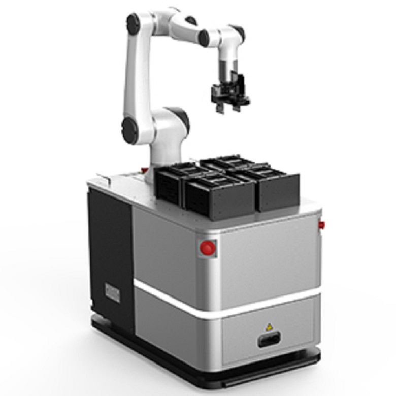 Seer ABM150 AGV, Han's E15 15kg cobot and onrobot robot gripper for Chinese AGV System