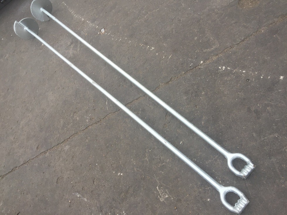 3/4-66 Galvanized Ground Helical Piles For Transmission Tower 6mm 8mm Helix Thickness