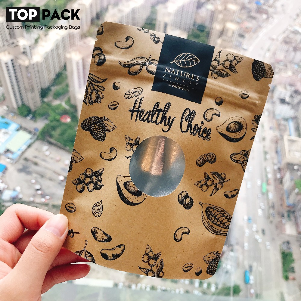 Metallic Custom Stand Up Pouch Gold Stand Up Plastic Bag For Make Up Product