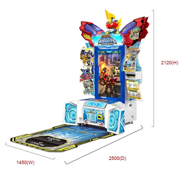 Robots Transform Indoor Amusement Kids Arcade Machine