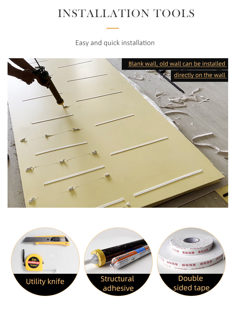 Wood Grain PVC Wall Board 5mm Flexible Bamboo Charcoal Decorative Wall Panel