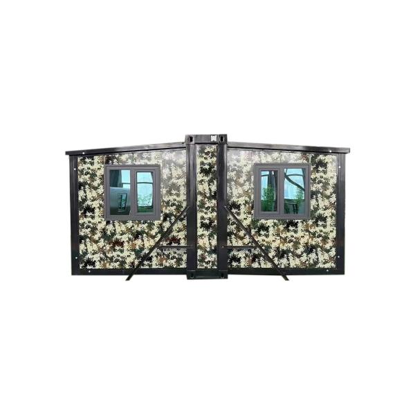 20 Foot Red Steel Door Double Wing Expansion Box Habitable Container Outdoor