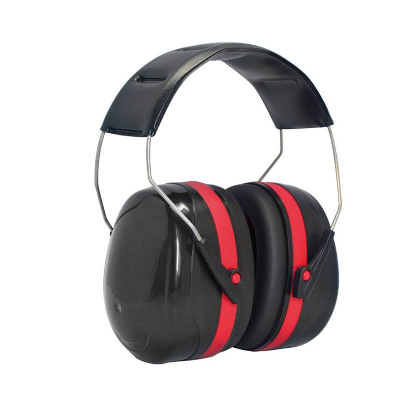CE EN352 ANSI AS/NZS Approval Red and Black Safety Earmuffs for Reducing Noise Levels