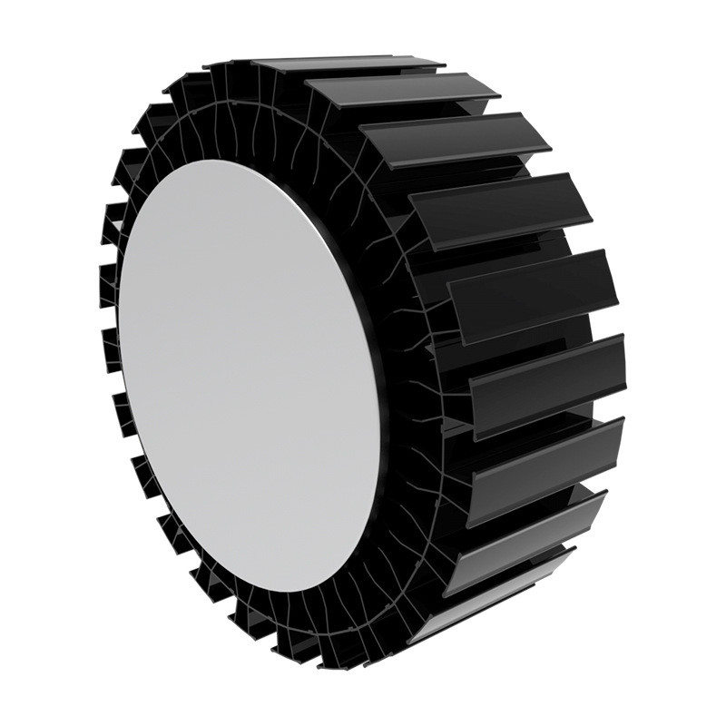 LED Lighting 150W Aluminum Extrusion Heat Sink With Anodizing Black