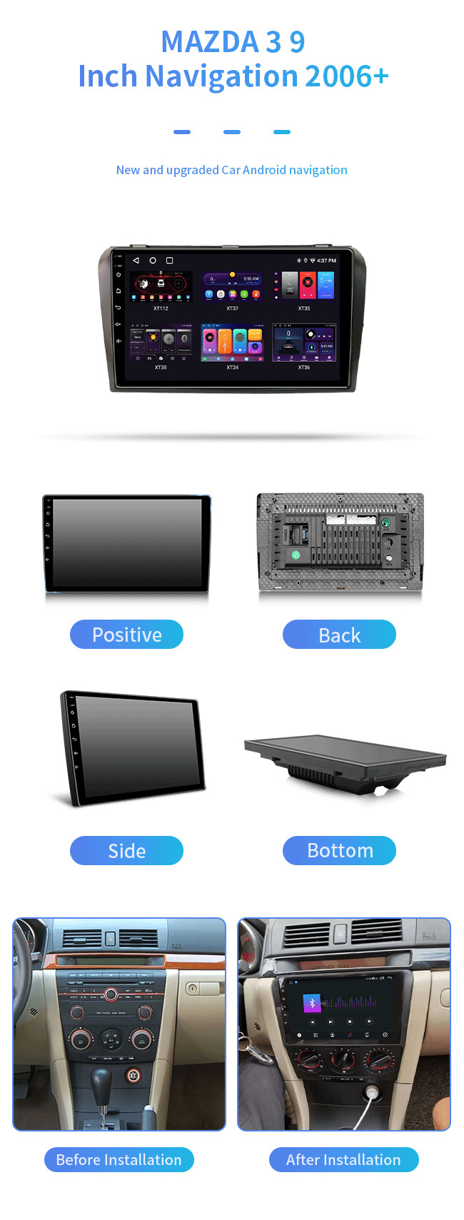 MAZDA3 2006+ Car Android GPS Navigation 4G Android Car DVD Player