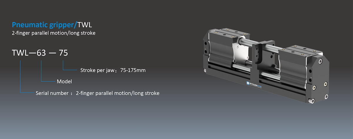 Long Stroke Parallel Gripper IP67 Rated Heavy Duty Pneumatic Gripper