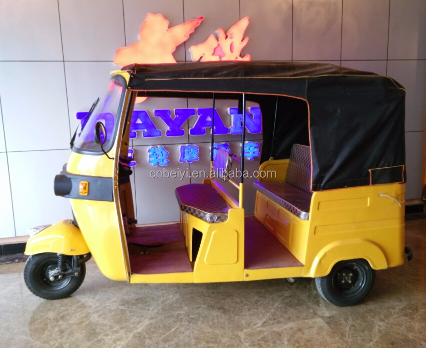 Type Heavy Tuck Passenger Tricycle in Peru Fuel Capacity 9L Max Load Capacity 3 Passengers