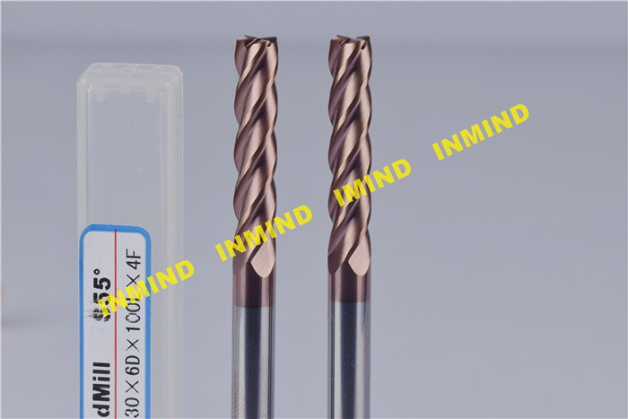 6mm * 25 * 100L Extra Long Cnc End Mill Bits For Steel , SiN Coating , Long Tool Life