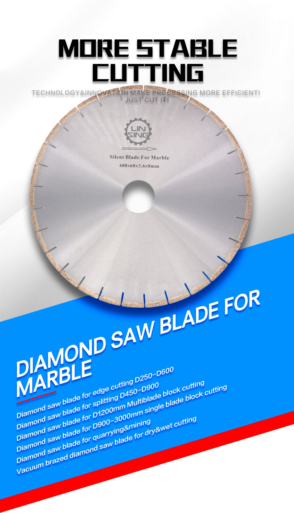Bridge Cutting Machine Fast Diamond Saw Blades for Cutting of Granite and Marble Material