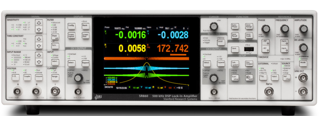 1 mHz to 500 kHz Frequency Range SR860 Lock-In Amplifier with RS-232 Interfaces and Design by SRS Stanford Research Systems