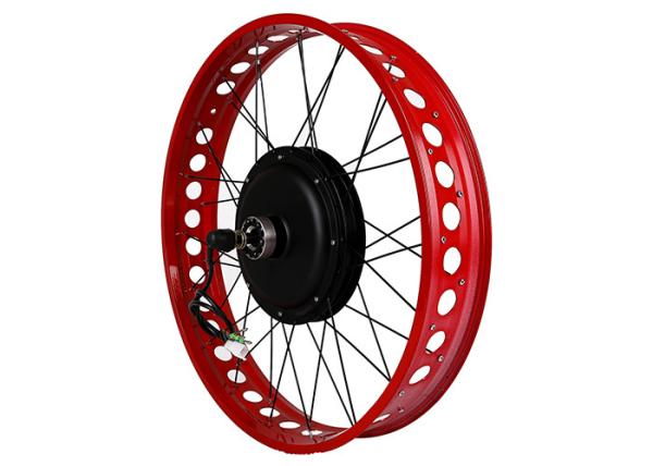 Red Color Electric Bike Conversion Kit With Throttle / Brake Lever / Winding