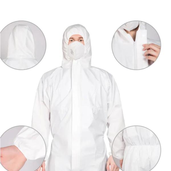 Microporous 60GSM Disposable Protective Coverall Polypropylene Body Suit Splash
