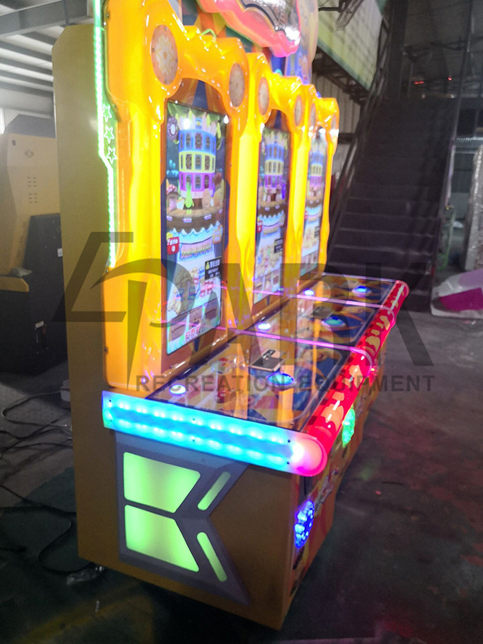 Fruit Condition Redemption Coin Pusher Game Machine Round Castle Small Train Design