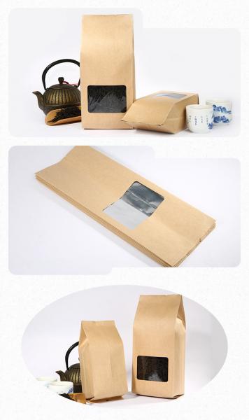 PLA Custom printing Sharp bottom paper bag/  drip coffee bag/biodegradable tin tie craft paper tea bags