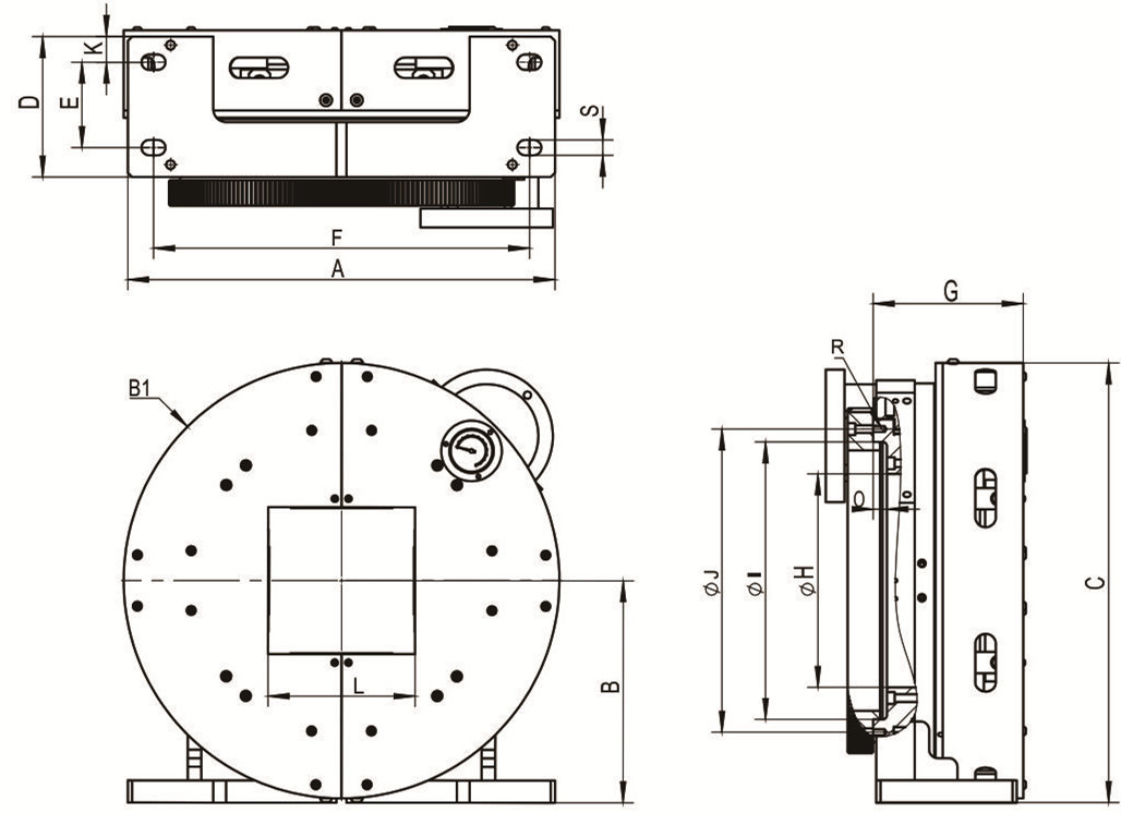 Automatic Power Laser Chuck , Pneumatic Chuck For CNC Lathe