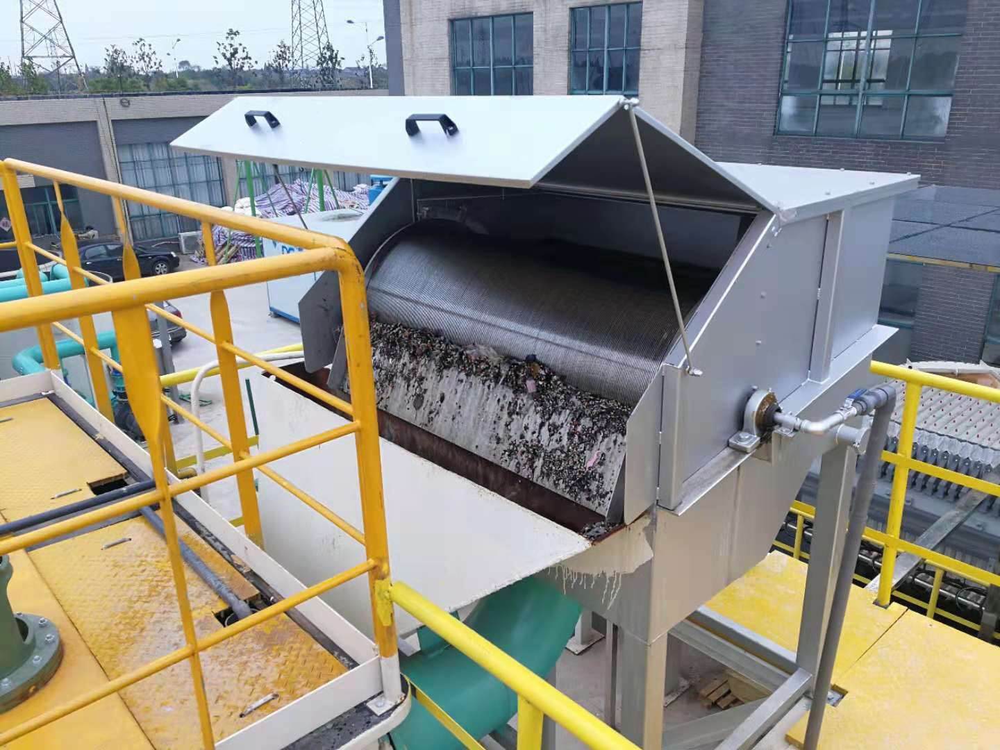 Remove TSS In Wastewater Rotating Drum Screen 610*1600 Drum Screen Water Treatment