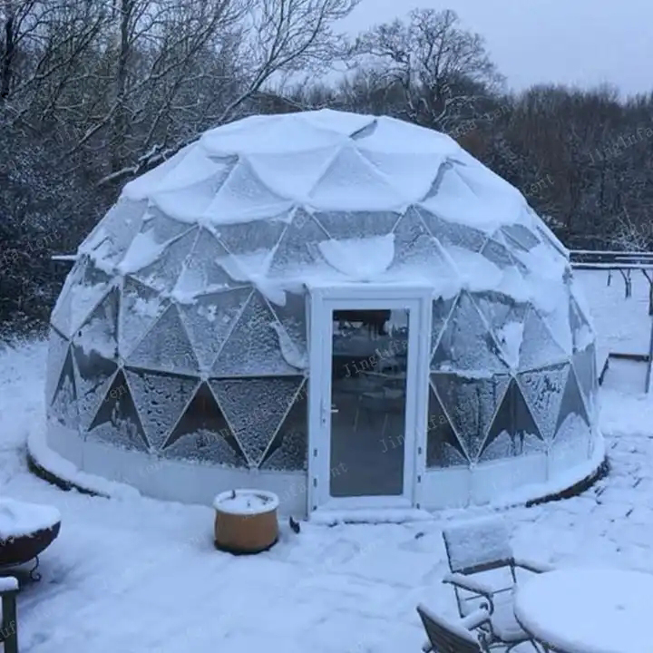 Steel Frame Transparent pvc Geodesic Garden house dome igloo tent