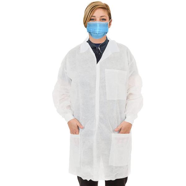 PP SMS Hospital Uniforms Doctor Nurse Surgical Medical White Lab Coat Scrub Suit