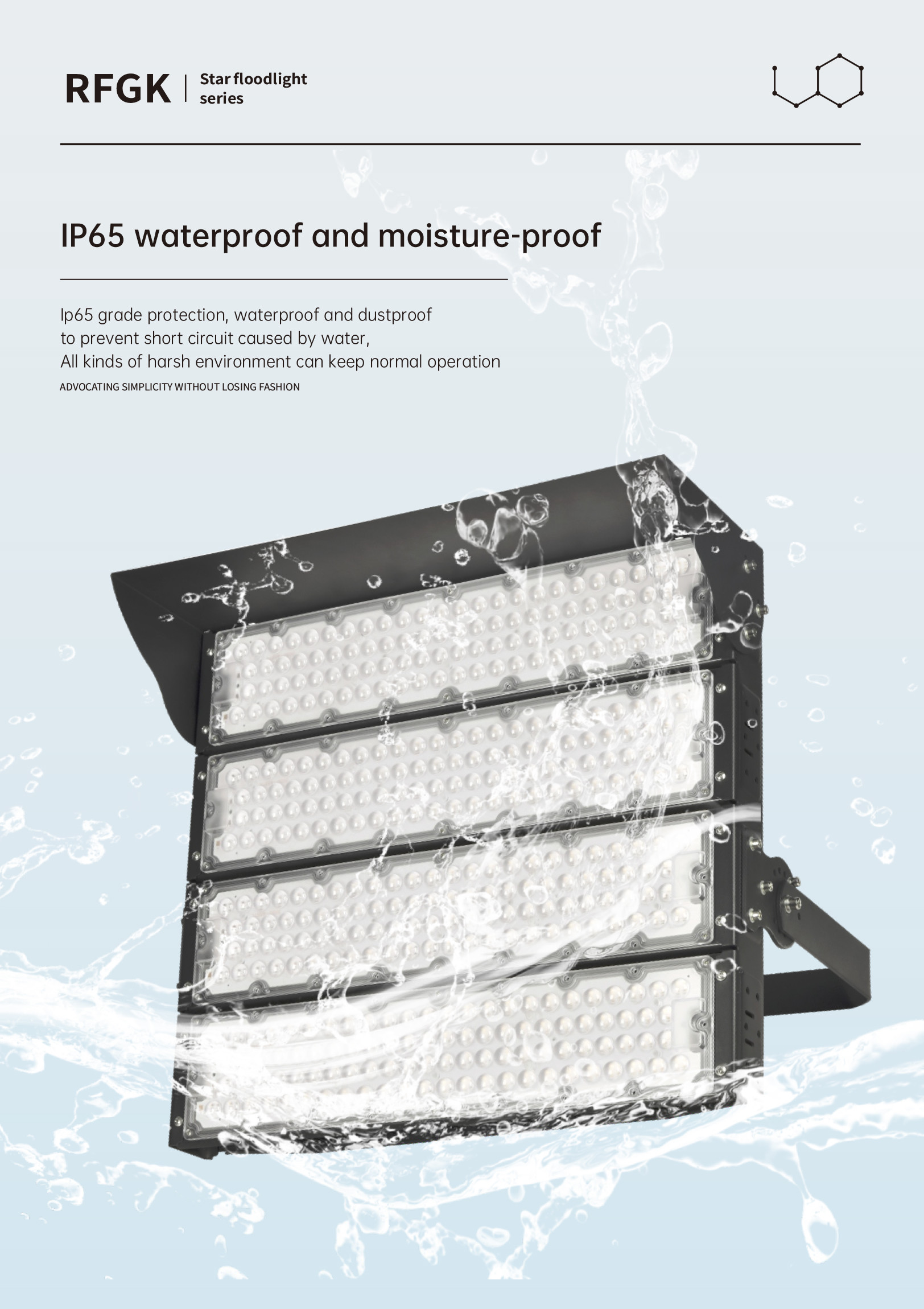 Custom 130lm 1000 Watt Led Stadium Lights For Arena Field 3 Modules