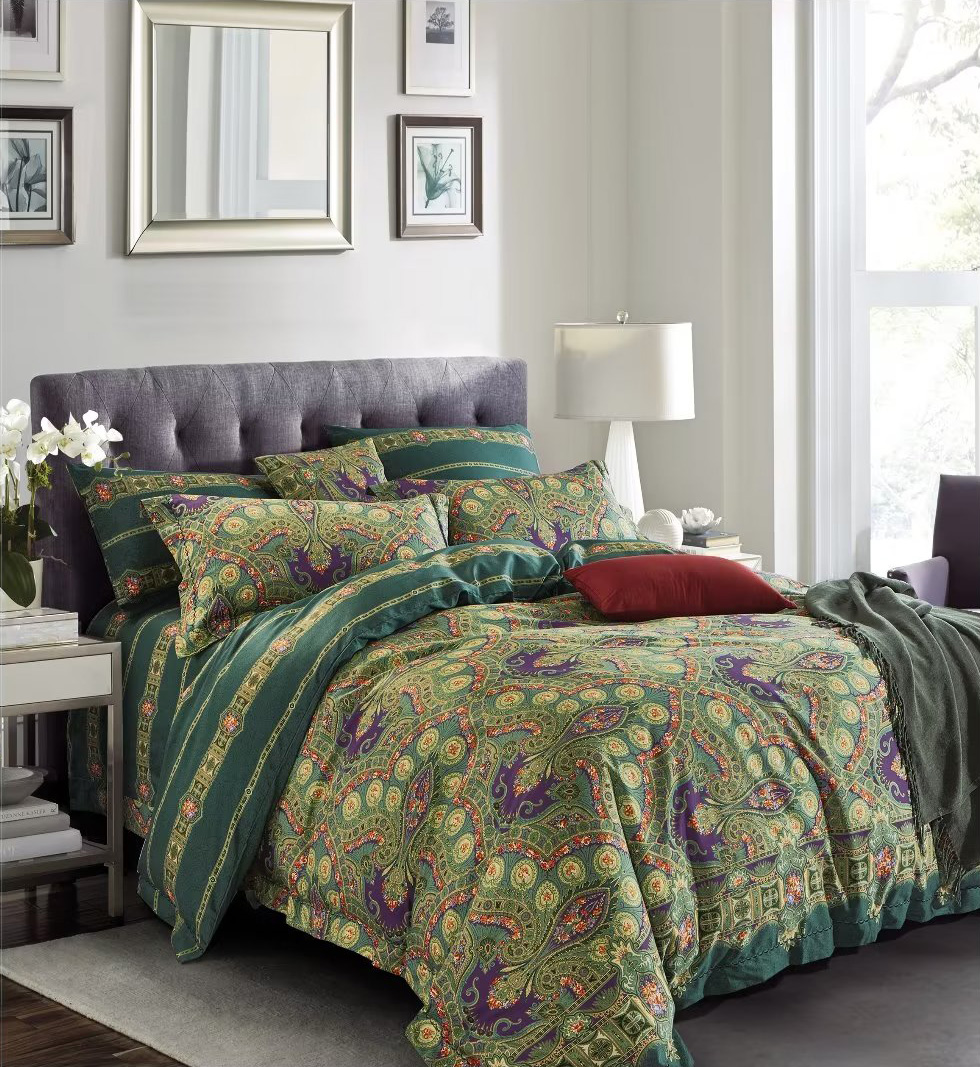 Customized Size Woven Winter Warm Sabanas Duvet Cover Bedding Sets Luxury Queen Comforter Sets