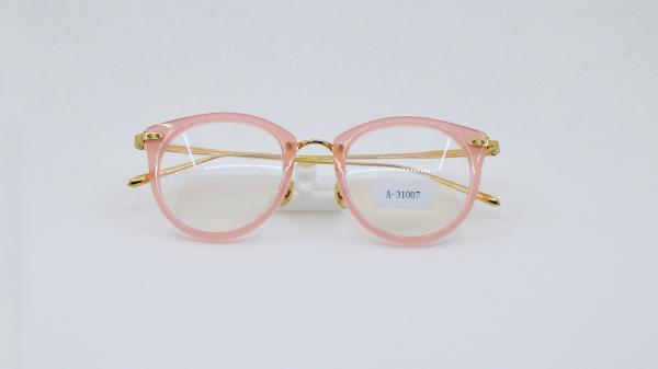 Fashion retro round Eyeglasses for Ladies Daily Eyewear accetate metal eye care